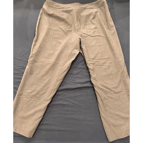 Roz & Ali Womens Plus Size 22 Grey Elastic Waist Straight Leg Dress Pants Office - Picture 8 of 15